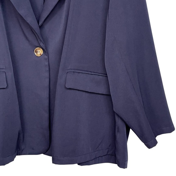 Bloomchic Blazer Jacket US 26 Plus Size Navy Business Casual Career - Picture 5 of 8